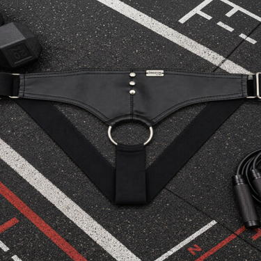 Chain Jockstrap - Faux Leather with Bold Chain Detail | DNGEON