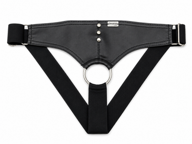 Chain Jockstrap - Faux Leather with Bold Chain Detail | DNGEON