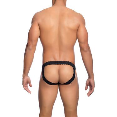Fetish Jockstrap — Sheer Lace Jock for Men in Black | DNGEON
