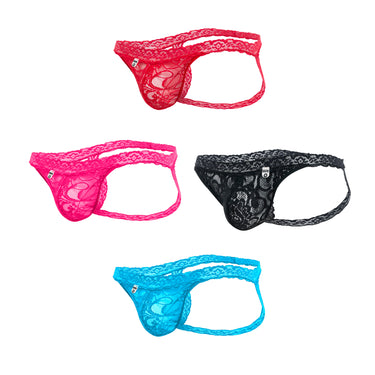 Fetish Jockstrap — Sheer Lace Jock for Men in Black | DNGEON