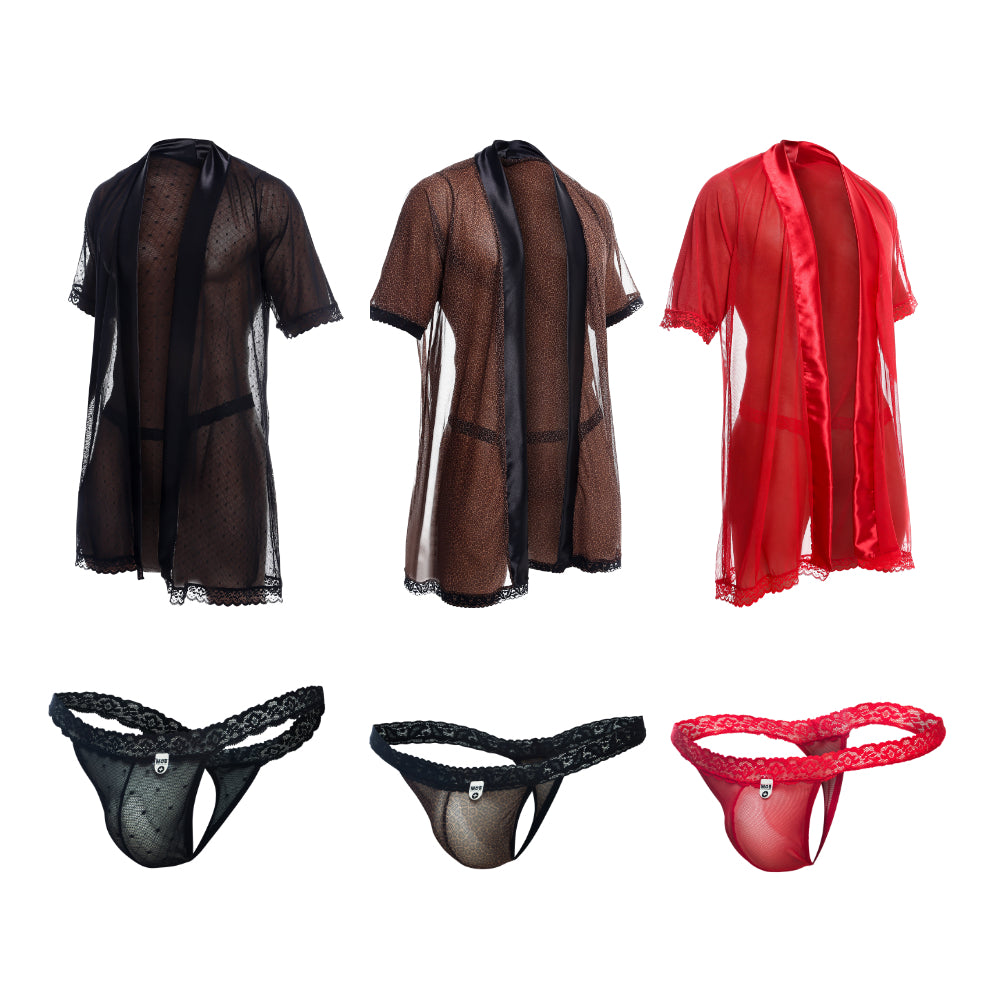 Mob Sultry Robe & Thong Set