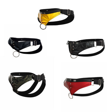 Faux Leather Jockstrap — C-Ring Pouch in New Colors | DNGEON