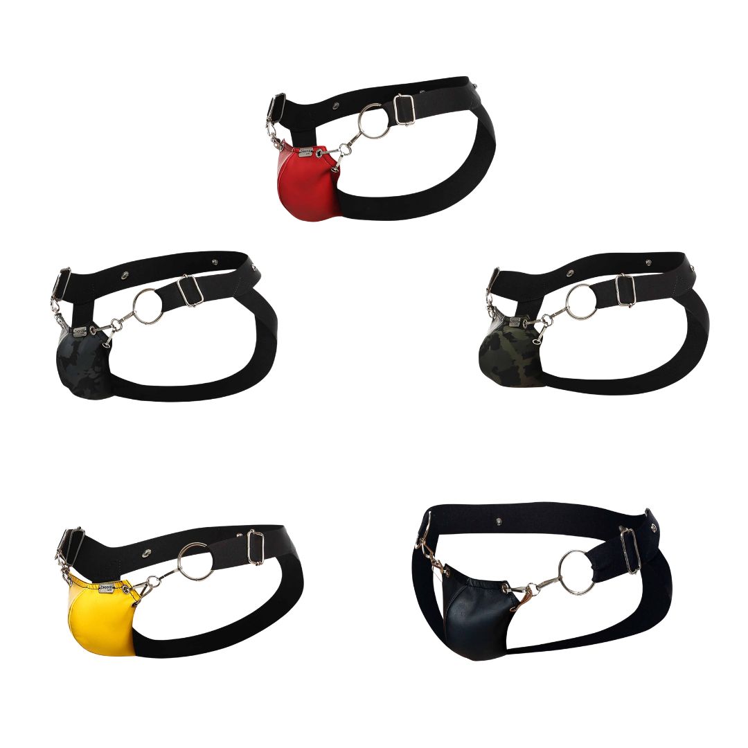Faux Leather Jockstrap Side Hooks New Colors